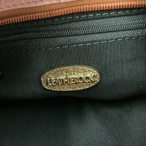 Leatherock Y2K Shoulder Bag Deadstock Pink Studded Chain Leather Made In USA - Picture 3 of 5